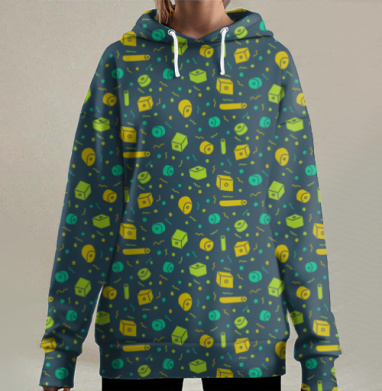 Найди свое племя Люби их крепко носи их фенечки, Hoodie Long Oversize 3D