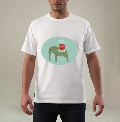 Tea elephant / Чайный слон, Футболка мужская REGULAR белая