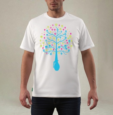 Tree... / Древо..., Футболка мужская REGULAR белая