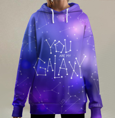 Ты - моя вселенная, Hoodie Long Oversize 3D