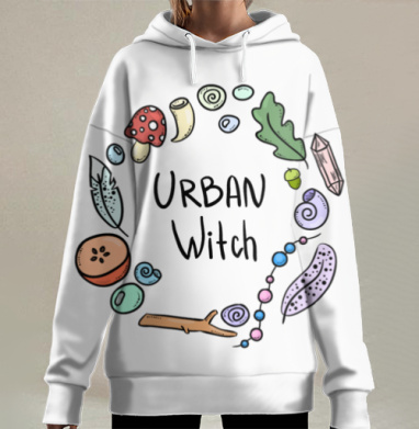 Urban Witch / Городская ведьма, Hoodie Long Oversize 3D