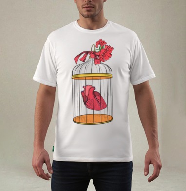 Valentine / Валентинка, Футболка мужская REGULAR белая