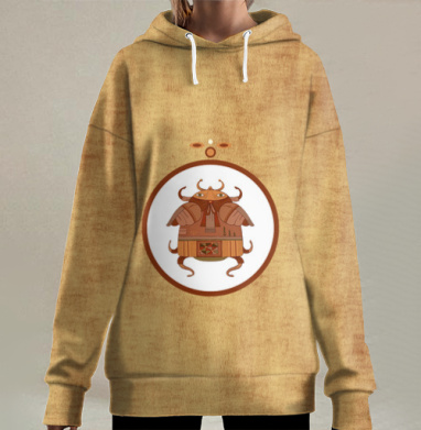 Winged Beetle. Dao / Крылатый жук. Дао, Hoodie Long Oversize 3D