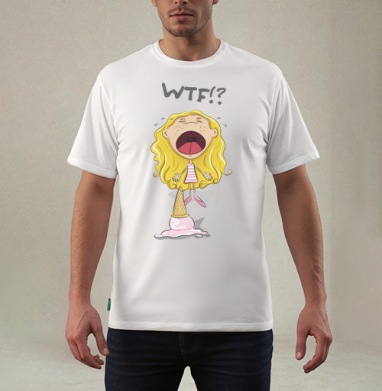 WTF!? / Что за...!?, Футболка мужская REGULAR белая