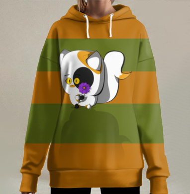 Я дарю тебе цветок, Hoodie Long Oversize 3D