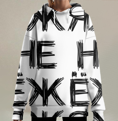 Яж не ёж, Hoodie Long Oversize 3D