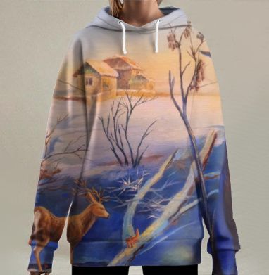 Зимняя тайна, Hoodie Long Oversize 3D