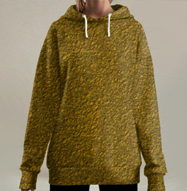 Золотая текстура, Hoodie Long Oversize 3D