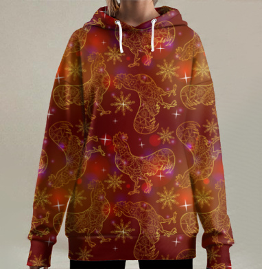 Золотые гребешки, Hoodie Long Oversize 3D
