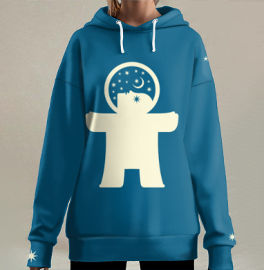 Звёздное небо. Из серии Гомункулы, Hoodie Long Oversize 3D
