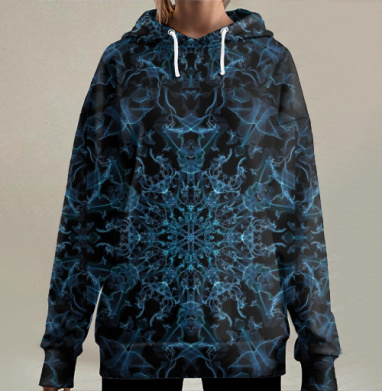 Дымные узоры, Hoodie Long Oversize 3D