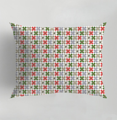 Vintage Floral Pattern Retro Flowers – Винтажный цветочный паттерн ретро цветы, Подушка декоративная 50х70 см