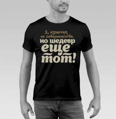 Не совершенство - Футболка мужская SLIM чёрная, страница 13