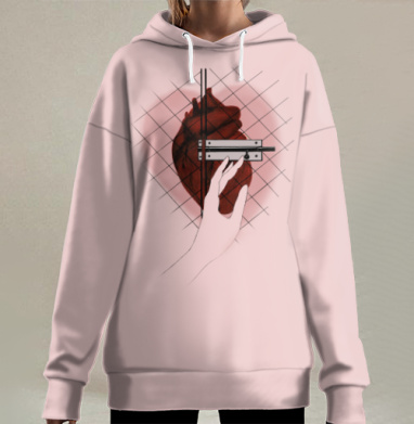 Открытое сердце, Hoodie Long Oversize 3D