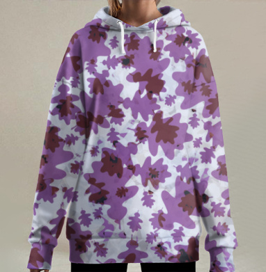 Динамичный паттерн танца осенних листьев, Hoodie Long Oversize 3D