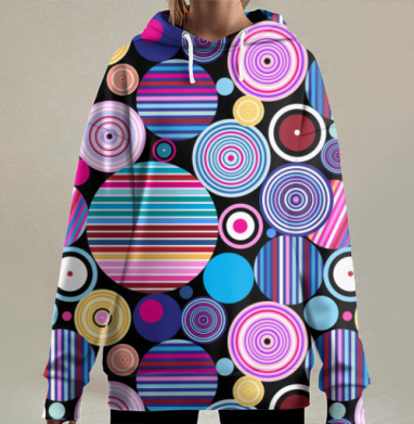 Геометрический узор, Hoodie Long Oversize 3D