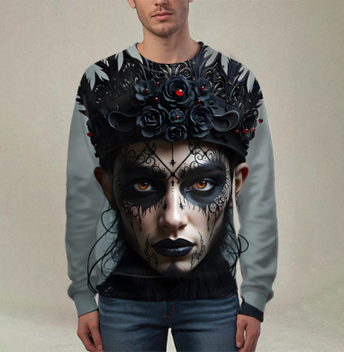 Majestic Dark Sovereign / Величественный темный монарх готическая корона, Свитшот мужской 3D