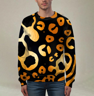 Golden Leopard Pattern / Золотой леопардовый узор для вашего дома, Свитшот мужской 3D