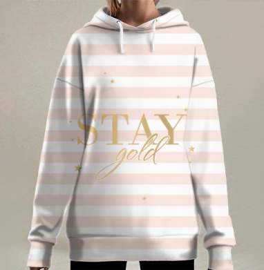 Вечно молодой, вечно бодрый, Hoodie Long Oversize 3D