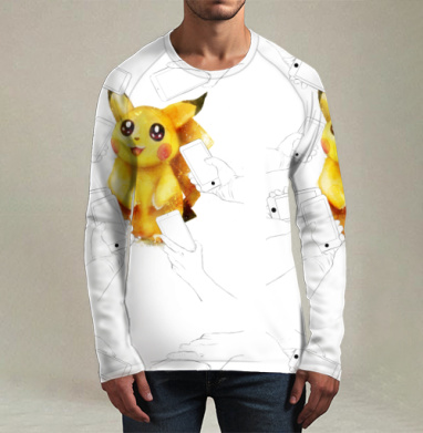 Pokemon, Футболка мужская лонгслив 3Д