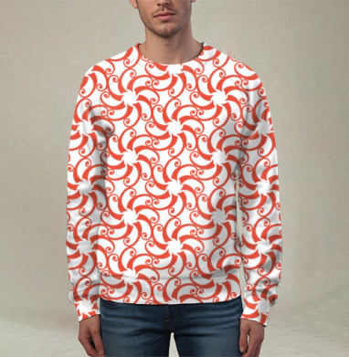 Dynamic Rotating Coral Swirls Patterns Вращающиеся коралловые завитки узоры, Свитшот мужской 3D
