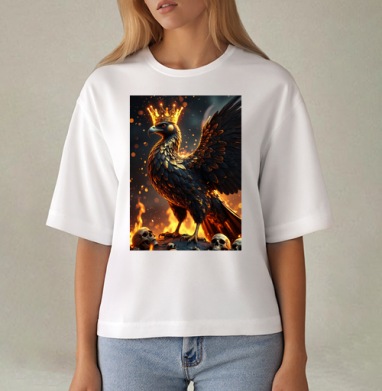 Phoenix King of Fire / Феникс король огня в золотой короне власть - Магазин футболок jestkrd