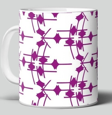 Геометрический узор фуксия на сером Abstract Fuchsia Grey Pattern - Магазин футболок mastoidishka - Дизайнерские принты
