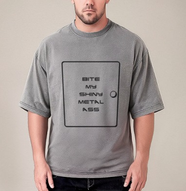 Дерзкая Цитата Бендера на Металлической Панели BITE MY SHINY METAL ASS - kunta printshop
