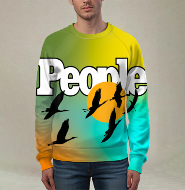 Свобода птиц над солнцем на фоне People свободы движения, Свитшот мужской 3D