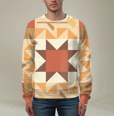 Геометрическая композиция с цветами и звездами для уюта дома, Свитшот мужской 3D