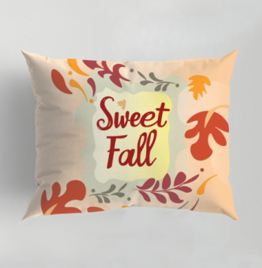 Осенние листья мягко падают под Sweet Fall, Подушка декоративная 50х70 см
