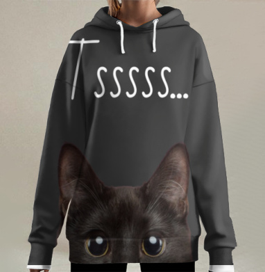 Кошачьи прятки, Hoodie Long Oversize 3D