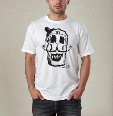 Dali Skull, Футболка / Мужчинам / Pure / Белая / C принтом