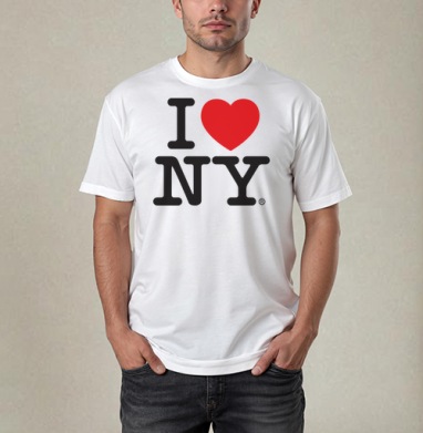 I Love NY, Футболка / Мужчинам / Pure / Белая / C принтом