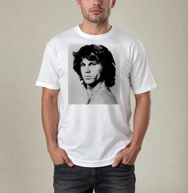 Jim_Morrison_Pardon_Bati, Футболка / Мужчинам / Pure / Белая / C принтом
