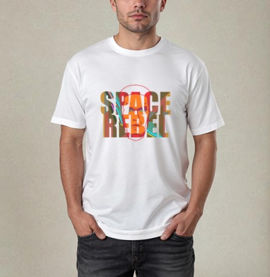 SPACE REBEL — Космический бунтарь с мощным взглядом - Магазин футболок fenoz - Дизайнерские принты