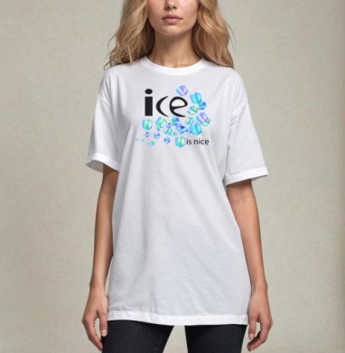 Лёд Свежесть Холодная Весёлая Надпись ice is nice - Магазин футболок mistyyulia - Дизайнерские принты