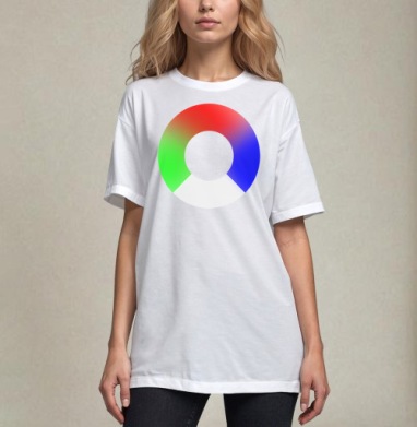 SS RGB / СС RGB, Футболка / Унисекс / Оверсайз / Белая / C принтом