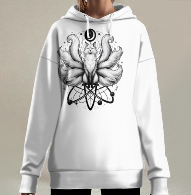 Лиса кицунэ, Hoodie Long Oversize 3D