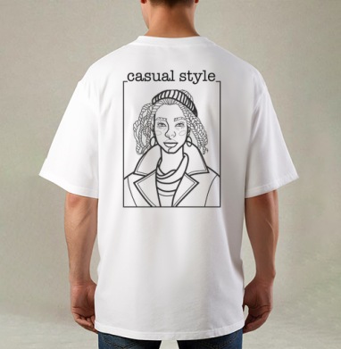 Девушка с дредами в вязаной шапочке пальто и шарфе casual style - Магазин футболок Kosinskaya