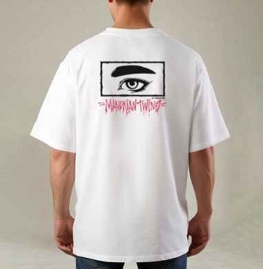 Manukian Twins Eye  / Глаза близнецов Манукян, Футболка / Мужская / Оверсайз / С принтом на спине
