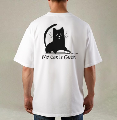 My cat is Geek - Магазин футболок ToyFish - Дизайнерские принты