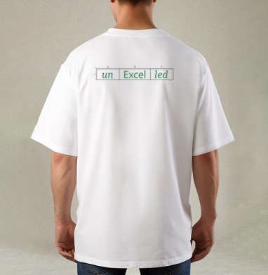Мастерство работы с Excel для гуру электронно таблиц, Футболка / Мужская / Оверсайз / С принтом на спине