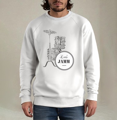 Lets Jamm, Свитшот мужской белый