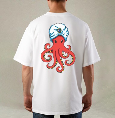 Mystic Octopus / Мистический Осьминог в тюрбане как восточного мудреца мистика - Магазин футболок Paprik - Дизайнерские принты