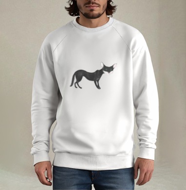 Istambul cat / Стамбульский кот, Свитшот мужской белый