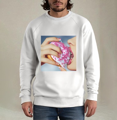 Чувственное наслаждение: поедание пончика - Магазин футболок LBasay - Дизайнерские принты