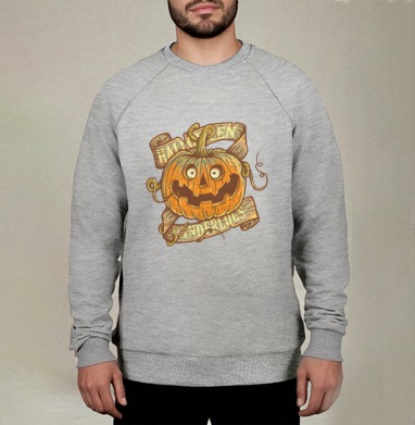 Halloween, banderlogs! / Хэллоуин, бандерлоги!, Свитшот мужской меланж начес/петля