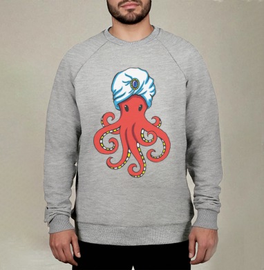 Mystic Octopus / Мистический Осьминог в тюрбане как восточного мудреца мистика - Магазин футболок Paprik - Дизайнерские принты