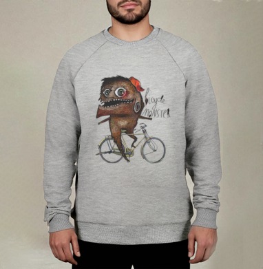 Веломонстр, Свитшот мужской меланж начес/петля